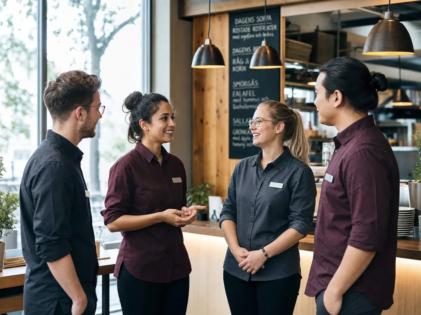Genomgång med teamet före passet